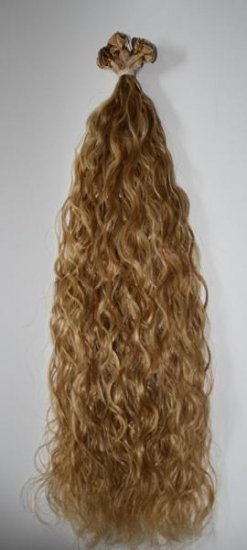 European Remy French Wave Hand Tied Wefts Choice of Color 18/20" - Click Image to Close