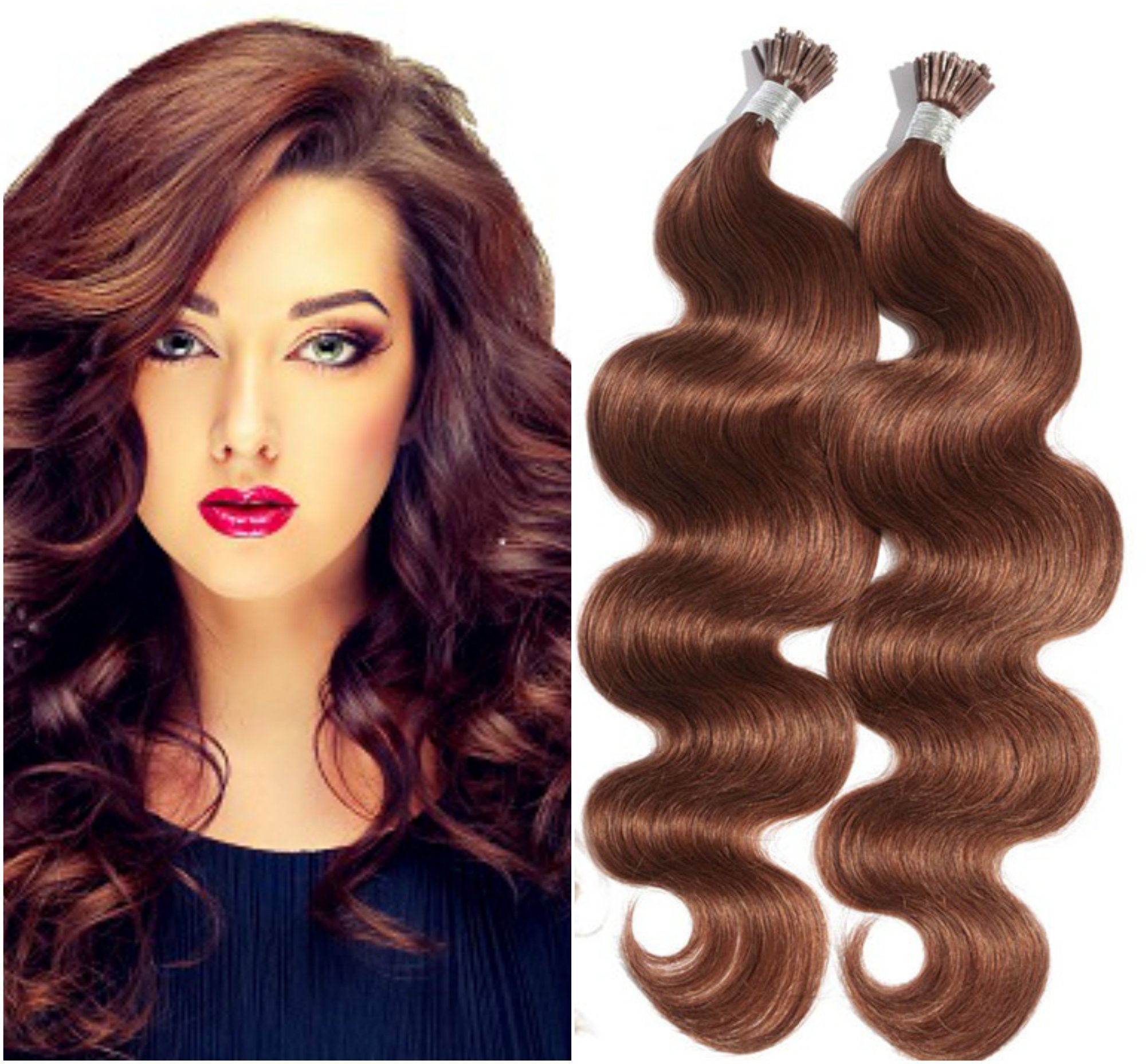 Finest Quality Russian Remy I-Tip 60 Strands 18" Length (image for) Finest Quality Russian Remy I-Tip 60 Strands 18" Length