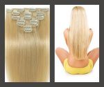 (image for) European Remy Human Hair Silky Full Clip-In Set 14" Length