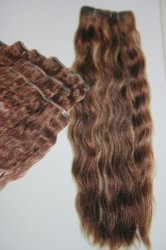 Remy Human Hair French Wave Full Clip-In Set Any Color 16" Long