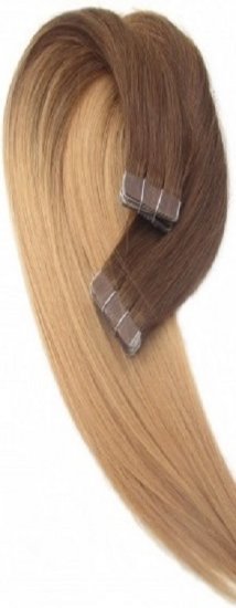 Ombre 18" Easy Tape Seamless Remy Silky Extensions 20 Tabs - Click Image to Close