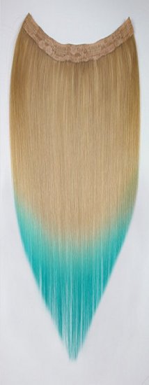 Ombre 1 Piece Clip-In Remy Human Hair Extensions 16" Length - Click Image to Close